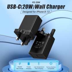 Buy Vention Charger Wall - FADB0-UK - 20W 1xUSBC Black in Cyprus, Nicosia, Limassol, Larnaka, Pafos