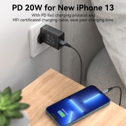 Buy Vention Charger Wall - FADB0-UK - 20W 1xUSBC Black in Cyprus, Nicosia, Limassol, Larnaka, Pafos