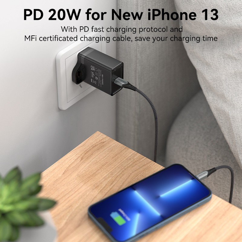 Buy Vention Charger Wall - FADB0-UK - 20W 1xUSBC Black in Cyprus, Nicosia, Limassol, Larnaka, Pafos