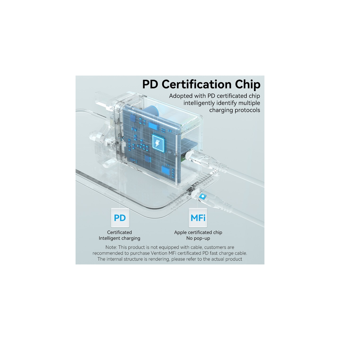 Vention Charger Wall - FADB0-UK - 20W 1xUSBC Black — Buy in Cyprus with Fast Delivery