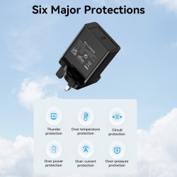 Buy Vention Charger Wall - FADB0-UK - 20W 1xUSBC Black in Cyprus, Nicosia, Limassol, Larnaka, Pafos