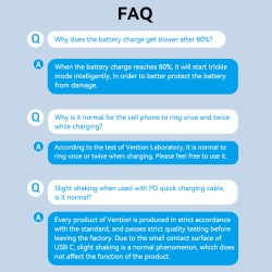 Buy Vention Charger Wall - FADB0-UK - 20W 1xUSBC Black in Cyprus, Nicosia, Limassol, Larnaka, Pafos