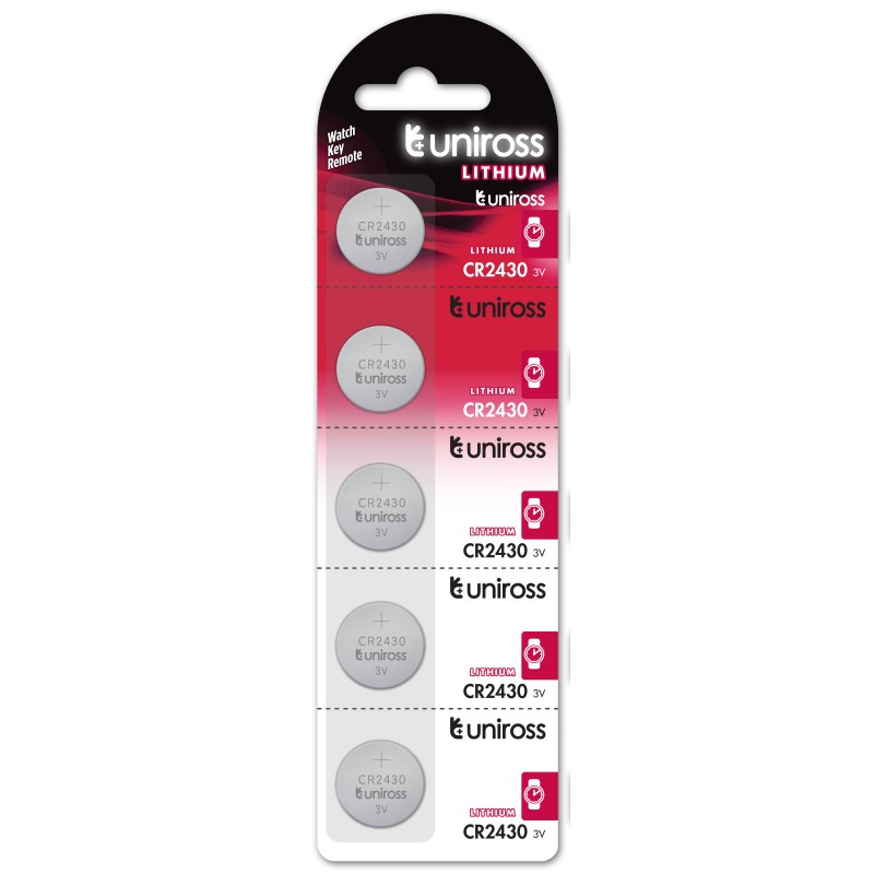 Buy Uniross Button Cell Lithium Battery - CR2430 - (5pack) in Cyprus, Nicosia, Limassol, Larnaka, Pafos