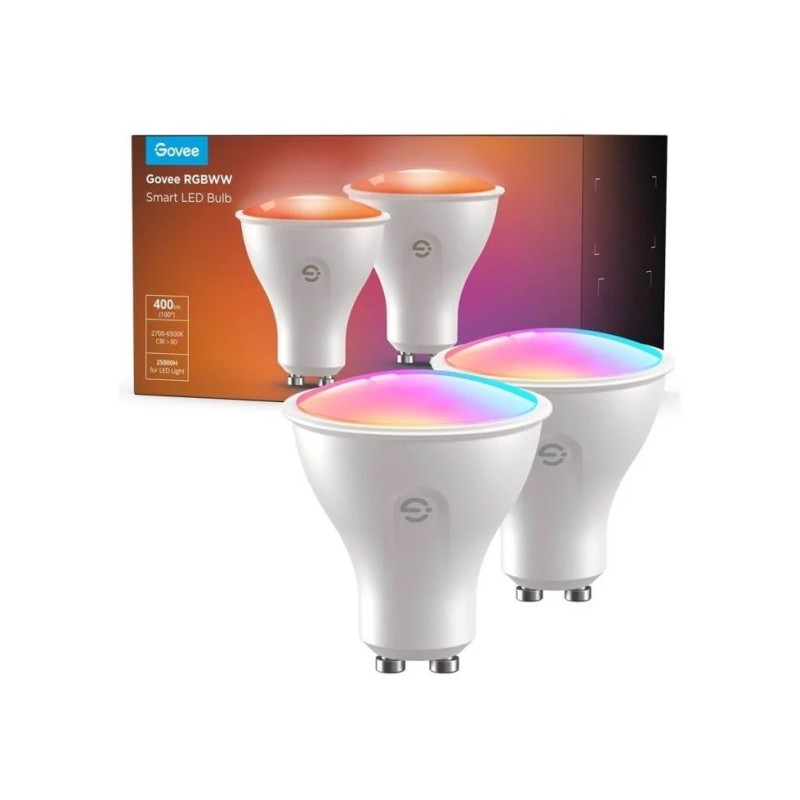 Buy Govee Bulb Ceiling GU10 Smart LED 400 Lumens RGBWW (Pack of 2) - B600D3C1 - ... in Cyprus, Nicosia, Limassol, Larnaka, Pafos