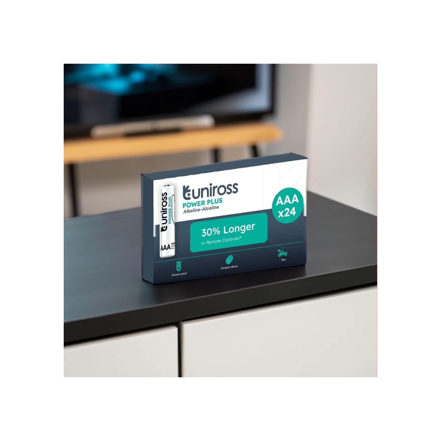 Uniross Alkaline AAA Power Plus - Box of 24 Pcs — Buy in Cyprus with Fast Delivery