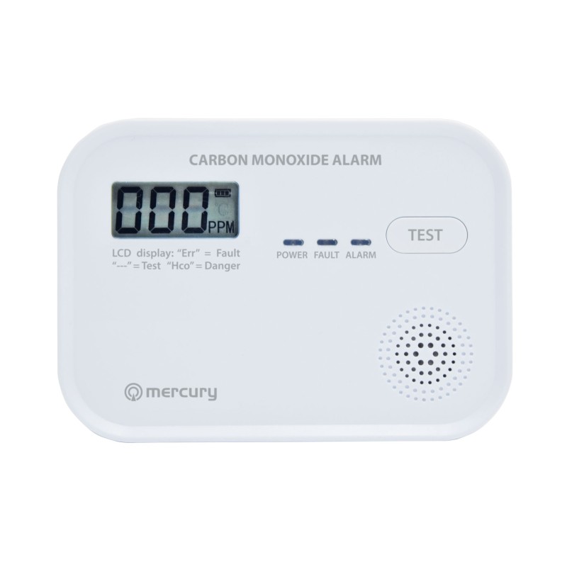 Buy Mercury COD-218A Standalone Carbon Monoxide Alarm with LCD Display showing C... in Cyprus, Nicosia, Limassol, Larnaka, Pafos
