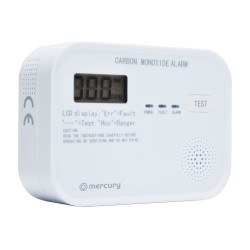 Buy Mercury COD-218A Standalone Carbon Monoxide Alarm with LCD Display showing C... in Cyprus, Nicosia, Limassol, Larnaka, Pafos