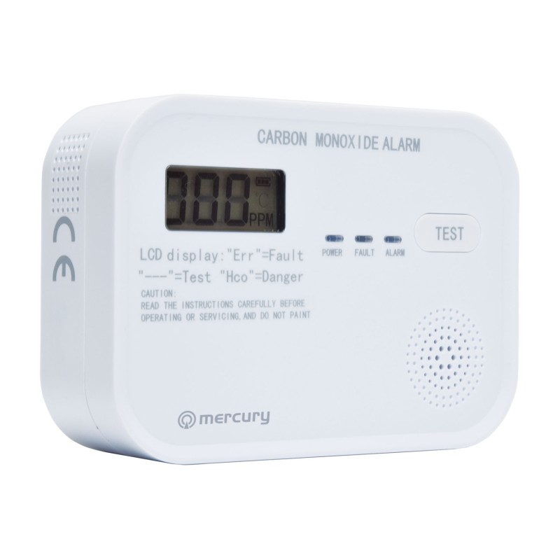 Buy Mercury COD-218A Standalone Carbon Monoxide Alarm with LCD Display showing C... in Cyprus, Nicosia, Limassol, Larnaka, Pafos