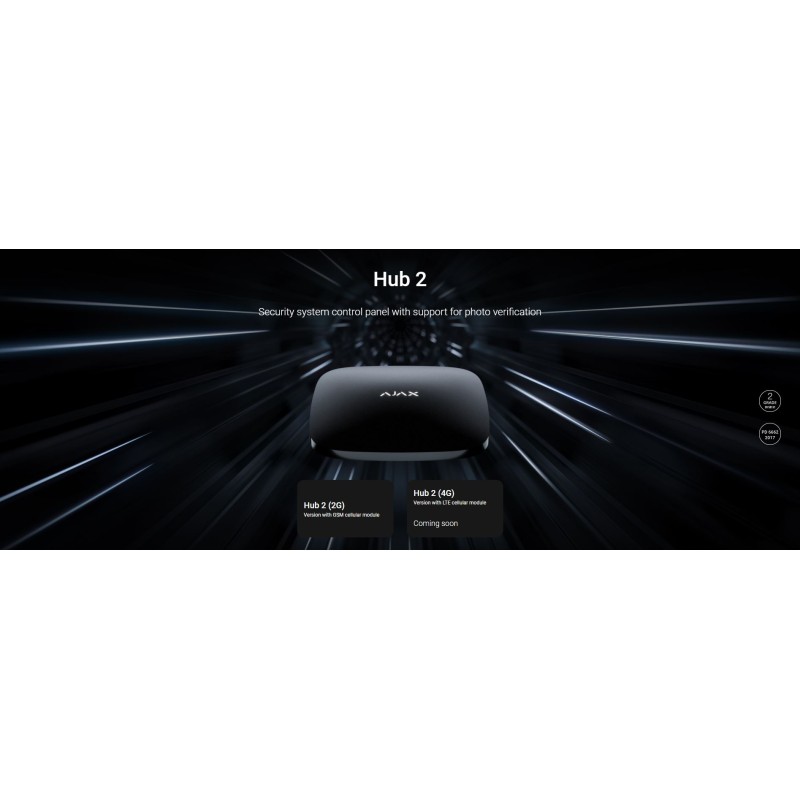 Buy AJAX TCP-IP GSM Alarm Hub - Hub2 - LTE White in Cyprus, Nicosia, Limassol, Larnaka, Pafos