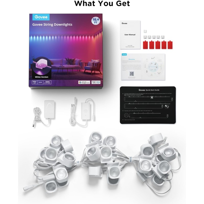 Buy Govee RGBIC String Downlights - H608A - RGBIC String Downlights 5m in Cyprus, Nicosia, Limassol, Larnaka, Pafos