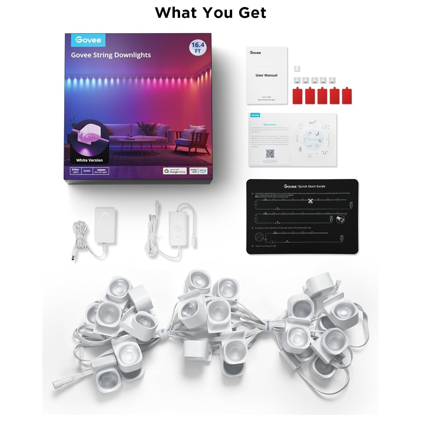 Govee RGBIC String Downlights - H608A - RGBIC String Downlights 5m — Buy in Cyprus with Fast Delivery