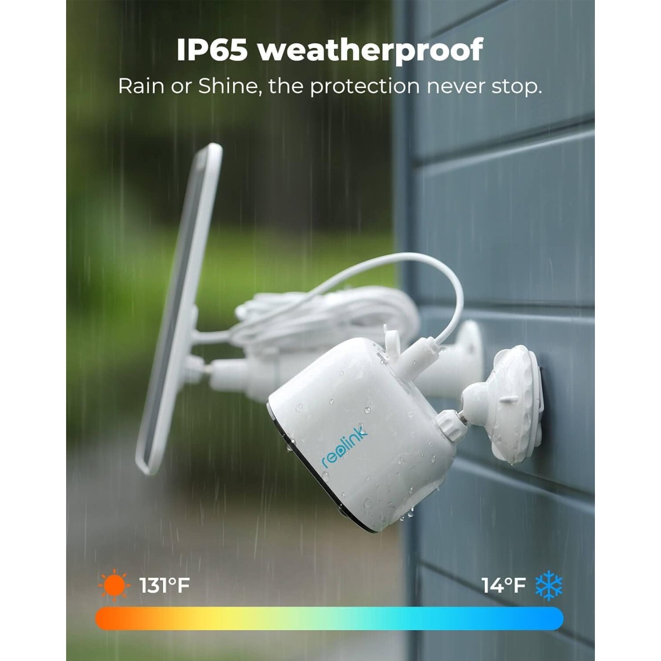 Reolink Argus 3 Pro White - B330 - 5MP Outdoor Battery Camera with Solar Panel (Hard Bundle)