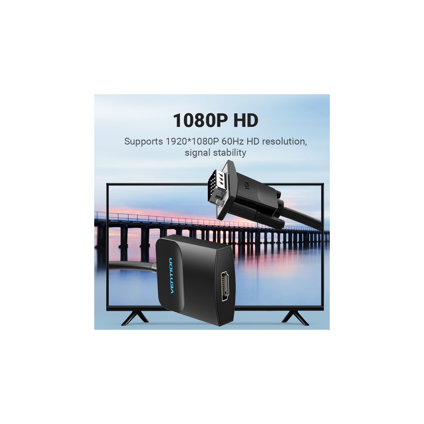 Vention Converter VGA+Audio to HDMI & USB Power - ACNBD - 0.5m — Buy in Cyprus with Fast Delivery