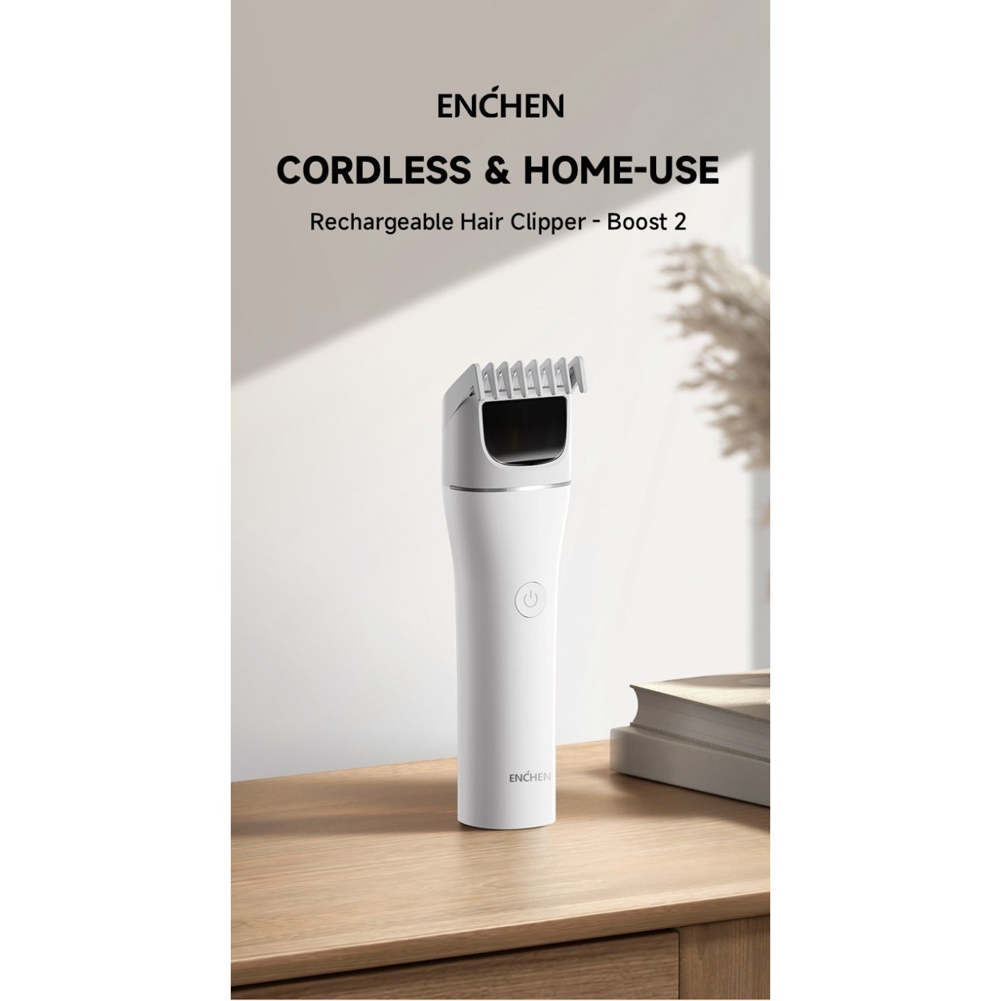Enchen Hair Clipper - BOOST 2 - USB-C 1200mAh Black — Buy in Cyprus with Fast Delivery