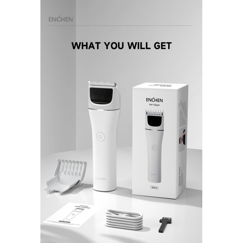 Buy Enchen Hair Clipper - BOOST 2 - USB-C 1200mAh Black in Cyprus, Nicosia, Limassol, Larnaka, Pafos