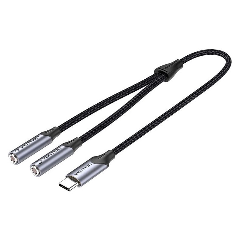 Buy Vention USB-C to 2x3.5mm TRS Cable Adaptor - BGPHY - 0.3m in Cyprus, Nicosia, Limassol, Larnaka, Pafos