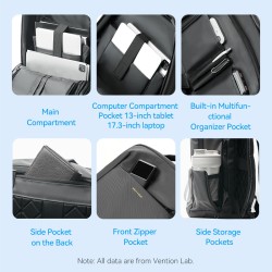 Buy Vention IT Backpack - KRSB0 - 17.3'' Water-Repellent Black in Cyprus, Nicosia, Limassol, Larnaka, Pafos