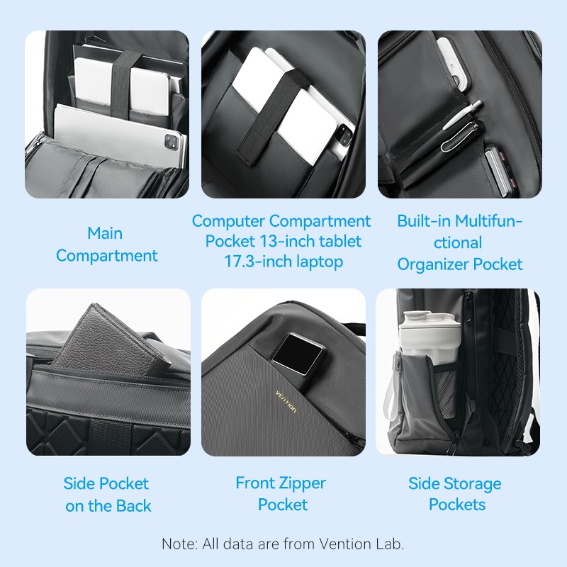 Buy Vention IT Backpack - KRSB0 - 17.3'' Water-Repellent Black in Cyprus, Nicosia, Limassol, Larnaka, Pafos