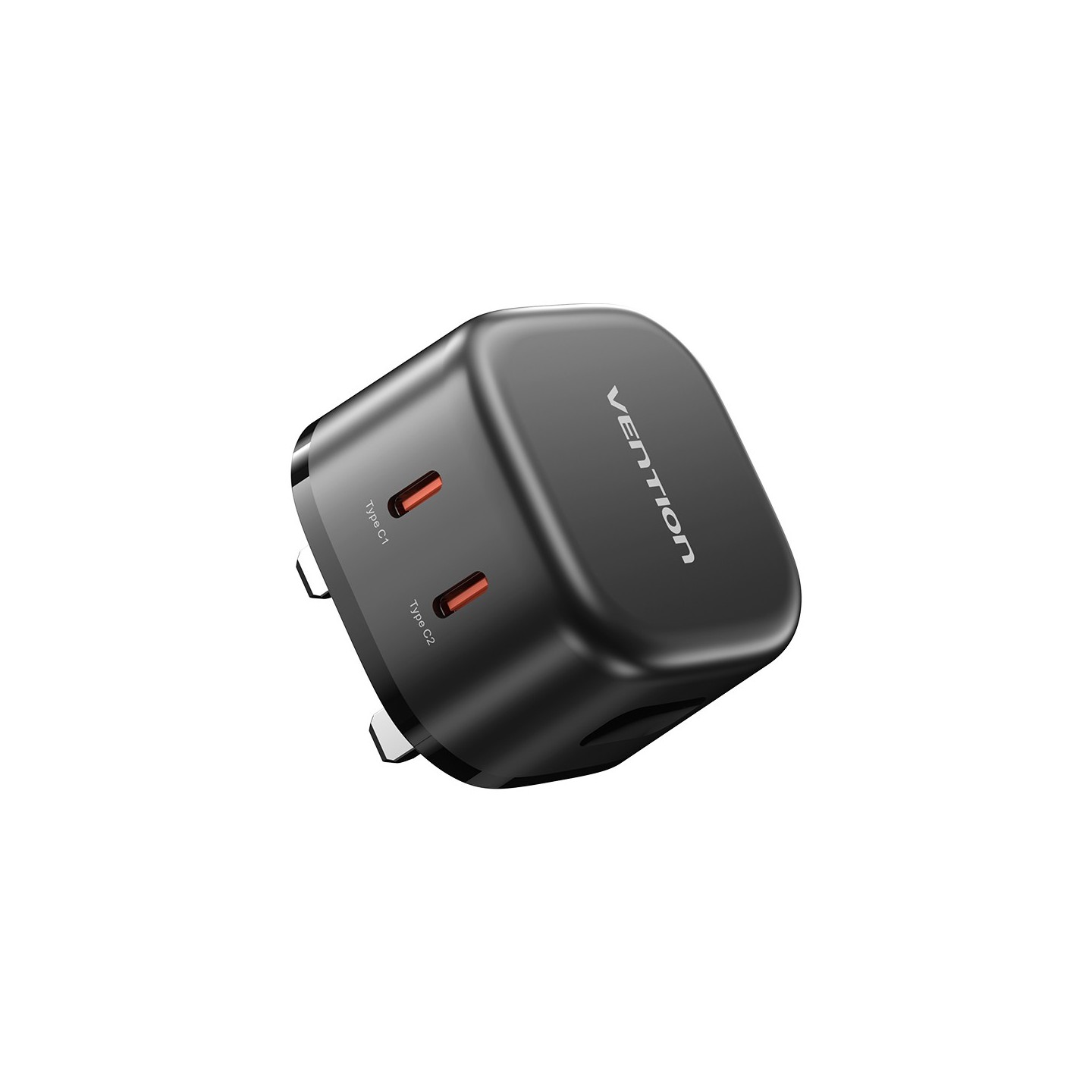Vention Charger - FESB0-UK - Wall GaN 45W 2xUSBC Black — Buy in Cyprus with Fast Delivery