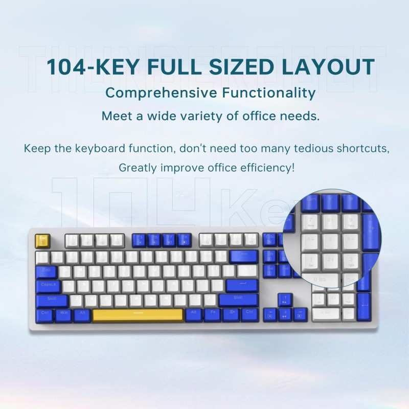 Thunderobot K104 Mechanical Gaming Keyboard 104 Brown Switch Keys (Boxed) — Buy in Cyprus with Fast Delivery