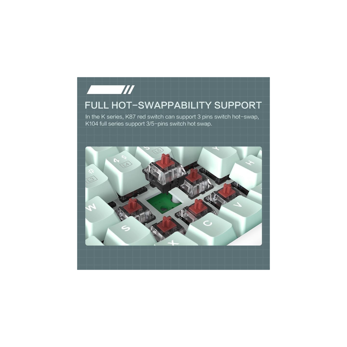 Thunderobot K104 Mechanical Gaming Keyboard 104 Brown Switch Keys (Boxed) — Buy in Cyprus with Fast Delivery