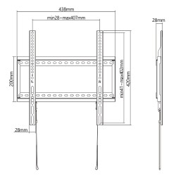 Buy Brateck TV Mount 40x40 Fixed - LP72-44F - 40x40, Fixed in Cyprus, Nicosia, Limassol, Larnaka, Pafos