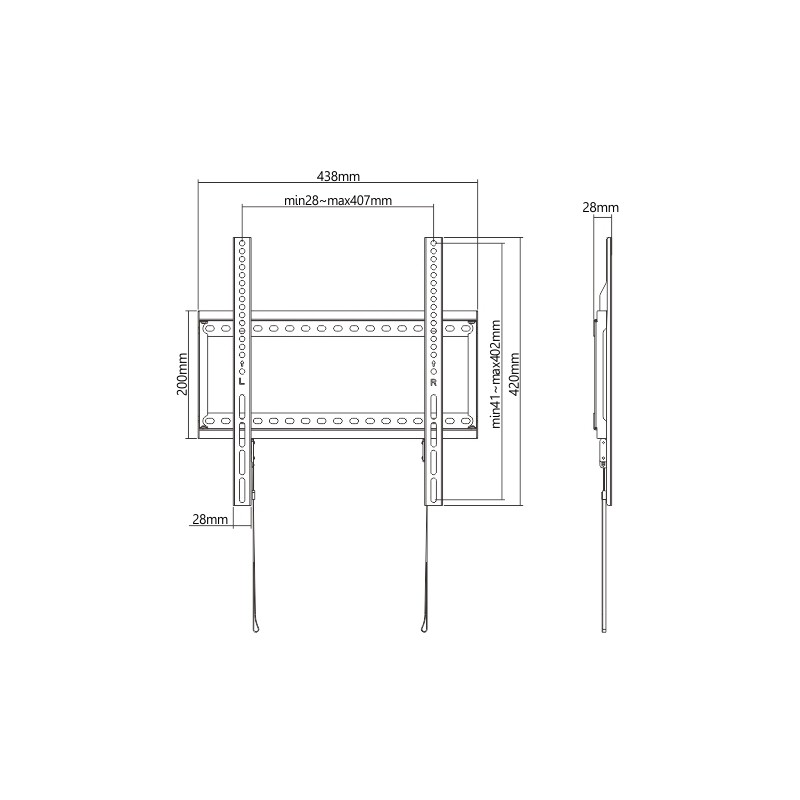 Buy Brateck TV Mount 40x40 Fixed - LP72-44F - 40x40, Fixed in Cyprus, Nicosia, Limassol, Larnaka, Pafos