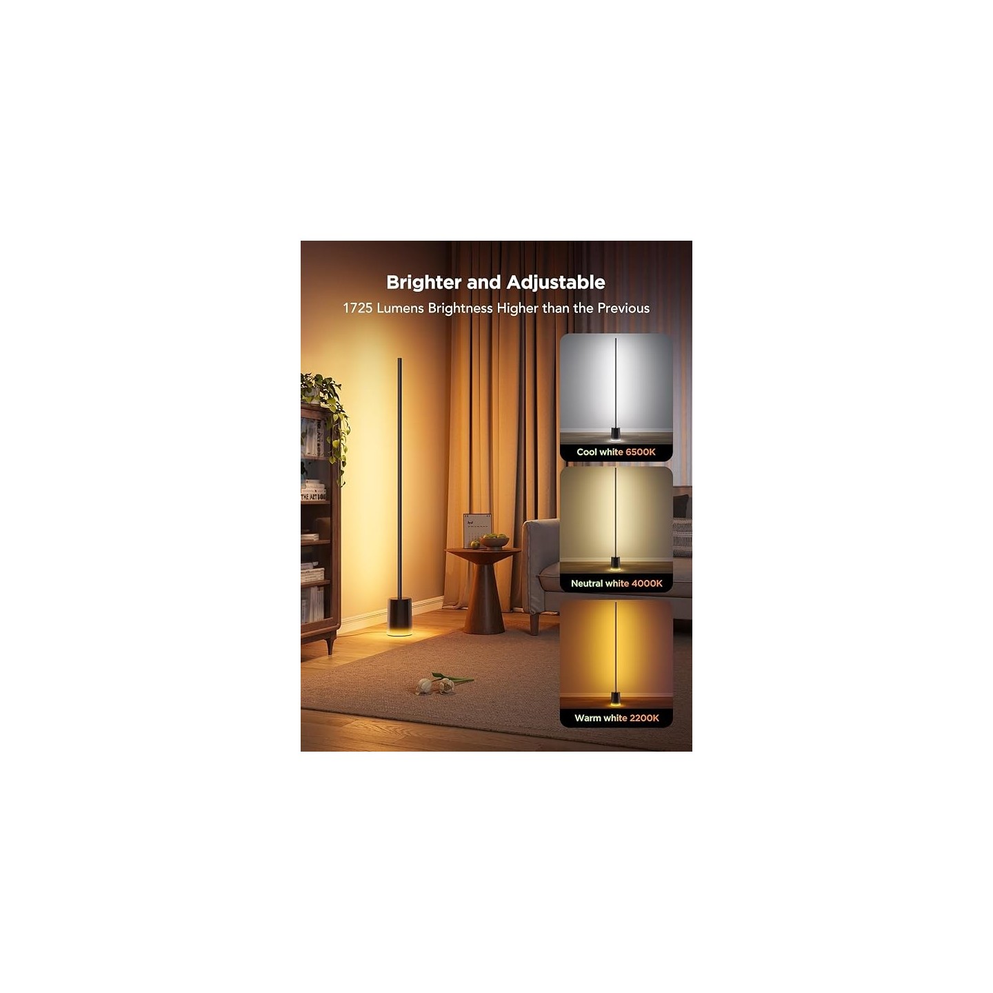 Govee Lamp Floor Smart RGBICWW Supports Matter - H607C - Floor Lamp 2 Black — Buy in Cyprus with Fast Delivery