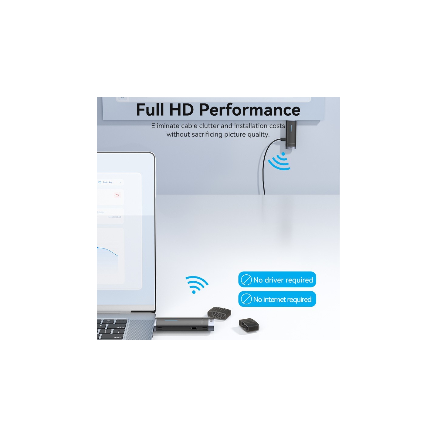 Vention HDMI Wireless Transmitter-Receiver Kit - ADCB0 - 5GHz 1080p — Buy in Cyprus with Fast Delivery