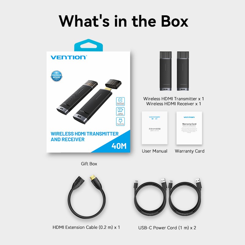 Buy Vention HDMI Wireless Transmitter-Receiver Kit - ADCB0 - 5GHz 1080p in Cyprus, Nicosia, Limassol, Larnaka, Pafos