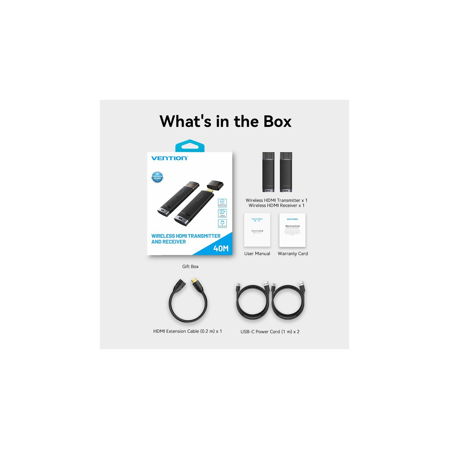 Vention HDMI Wireless Transmitter-Receiver Kit - ADCB0 - 5GHz 1080p — Buy in Cyprus with Fast Delivery