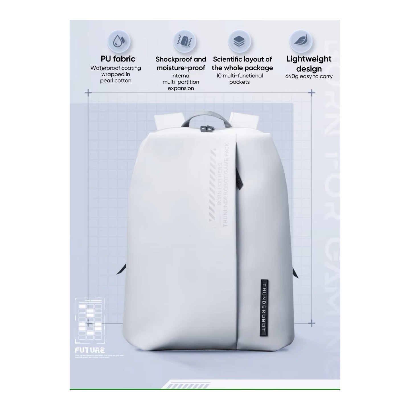 Thunderobot Frost Sheath15 6 Laptop Backpack - Laptop Backpack — Buy in Cyprus with Fast Delivery