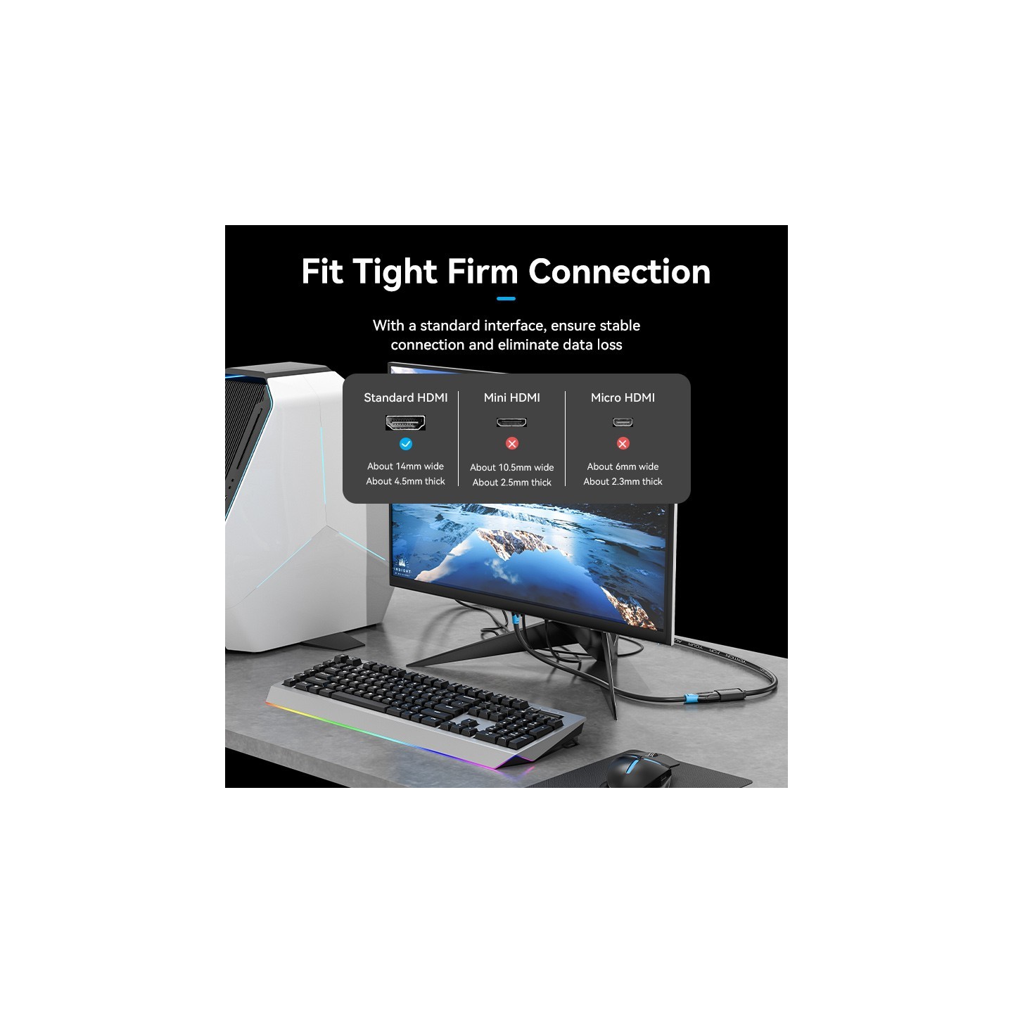 Vention HDMI Cable - AHCBG - 2.0 M-F Extension - 1.5m — Buy in Cyprus with Fast Delivery