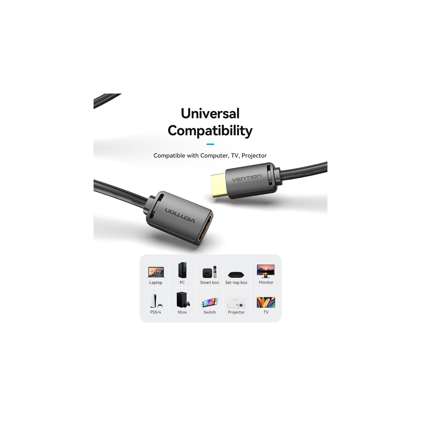 Vention HDMI Cable - AHCBG - 2.0 M-F Extension - 1.5m — Buy in Cyprus with Fast Delivery