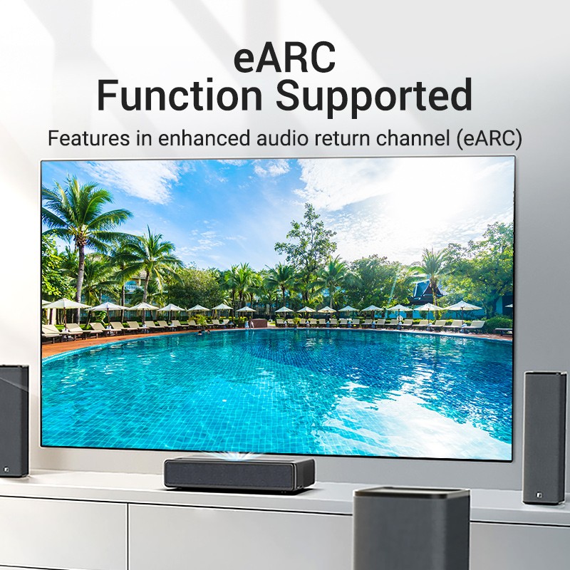 Buy Vention HDMI Cable - AAUBJ - HDMI Cable 2.1 8K Braided 5.0m in Cyprus, Nicosia, Limassol, Larnaka, Pafos