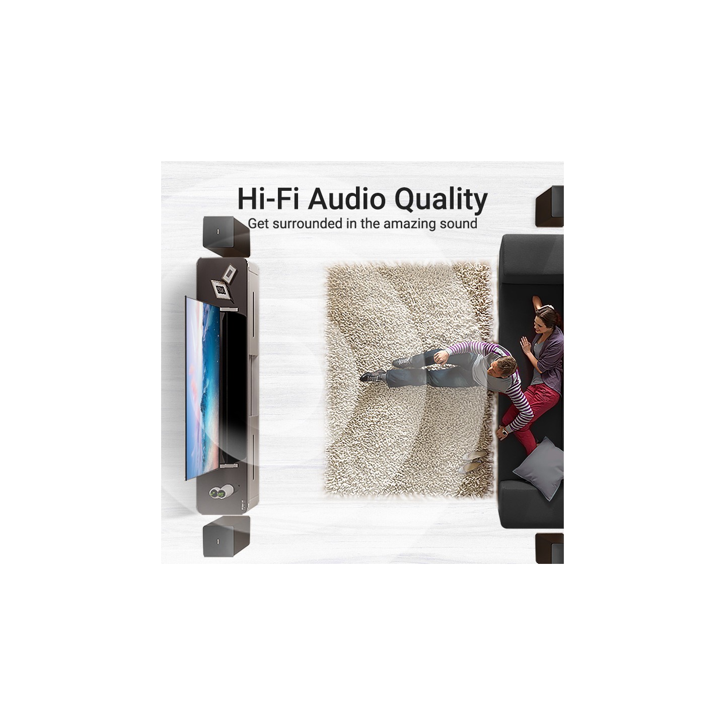 Vention HDMI Cable - AAUBJ - HDMI Cable 2.1 8K Braided 5.0m — Buy in Cyprus with Fast Delivery