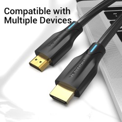Buy Vention HDMI Cable - AAUBJ - HDMI Cable 2.1 8K Braided 5.0m in Cyprus, Nicosia, Limassol, Larnaka, Pafos