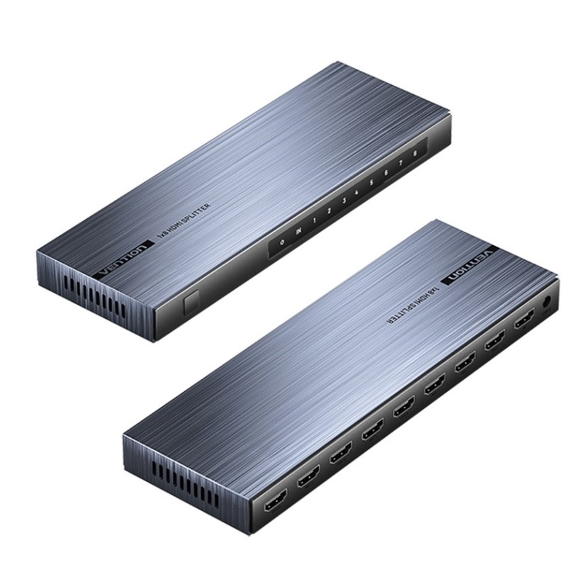 Buy Vention HDMI Splitter - AKQB0-UK - 8-Port 4K 1.4 with UK PSU in Cyprus, Nicosia, Limassol, Larnaka, Pafos