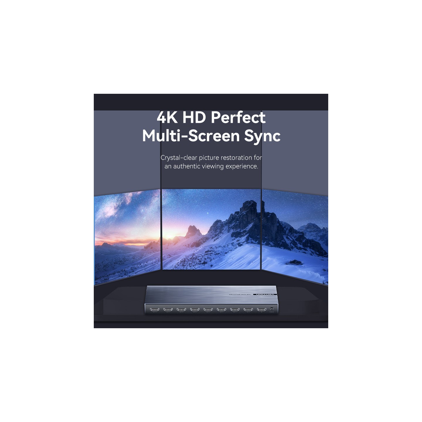 Vention HDMI Splitter - AKQB0-UK - 8-Port 4K 1.4 with UK PSU — Buy in Cyprus with Fast Delivery