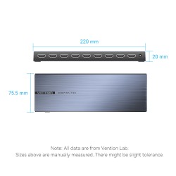 Buy Vention HDMI Splitter - AKQB0-UK - 8-Port 4K 1.4 with UK PSU in Cyprus, Nicosia, Limassol, Larnaka, Pafos