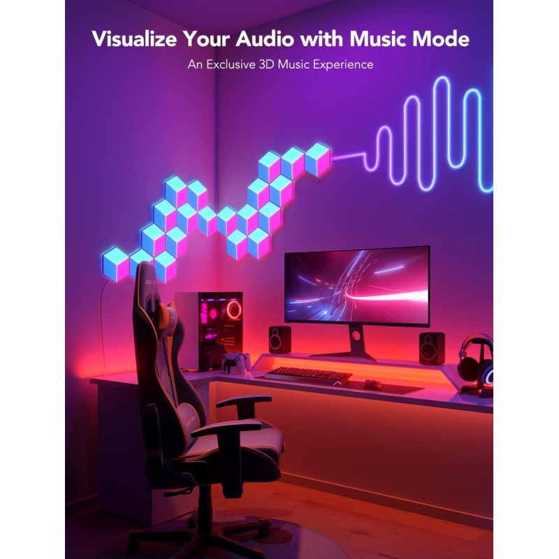 Buy Govee Gaming Wall Glide Hexa Pro Light Panels - H6066 - 10pack in Cyprus, Nicosia, Limassol, Larnaka, Pafos