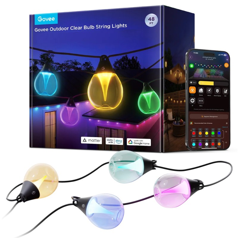 Buy Govee Outdoor Smart String Lights - H7025CB1 - RGBICW in Cyprus, Nicosia, Limassol, Larnaka, Pafos