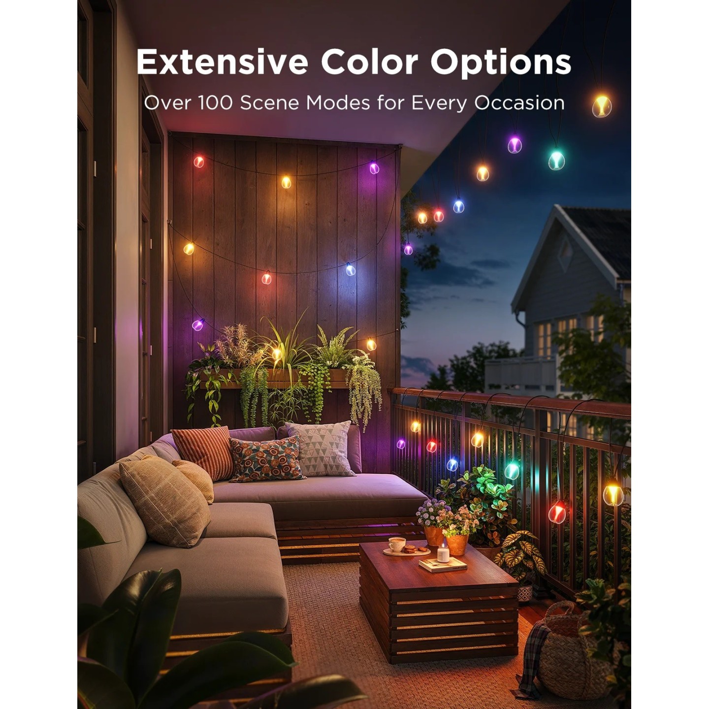 Govee Outdoor Smart String Lights - H7025CB1 - RGBICW — Buy in Cyprus with Fast Delivery