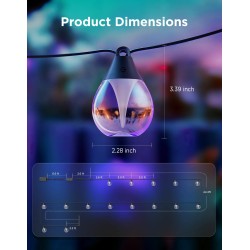 Buy Govee Outdoor Smart String Lights - H7025CB1 - RGBICW in Cyprus, Nicosia, Limassol, Larnaka, Pafos