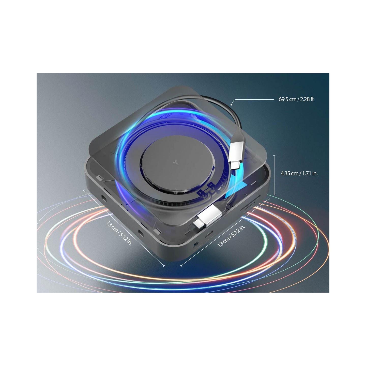 j5create Dock USB-C Dual Display 4K MST MacBookM3 HDMI RJ45 SD USB PD + Wireless Charger + 140W PSU UK JCD3199P