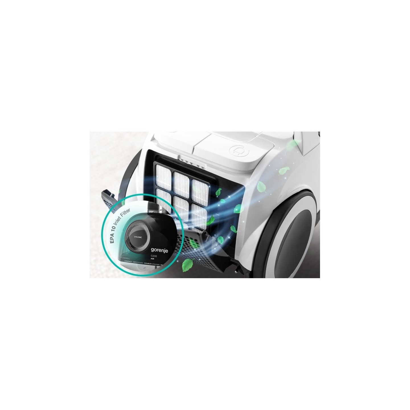 Gorenje Cleaning Vacuum - VCE01G2AW - Bagless 800W 2.2L — Buy in Cyprus with Fast Delivery