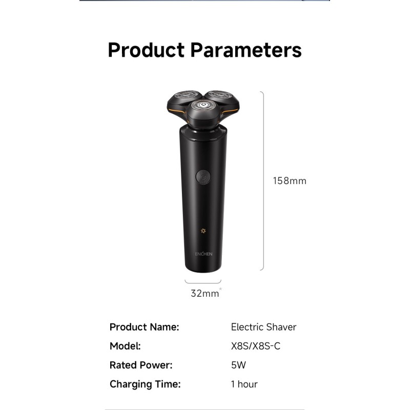 Buy Enchen Shaver - X8S-C - 5-in-1 Grooming Kit USB-C 600mAh in Cyprus, Nicosia, Limassol, Larnaka, Pafos