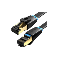 Buy Vention Network Cable - IKCBG - CAT8 SFTP Flat 1.5m Black in Cyprus, Nicosia, Limassol, Larnaka, Pafos