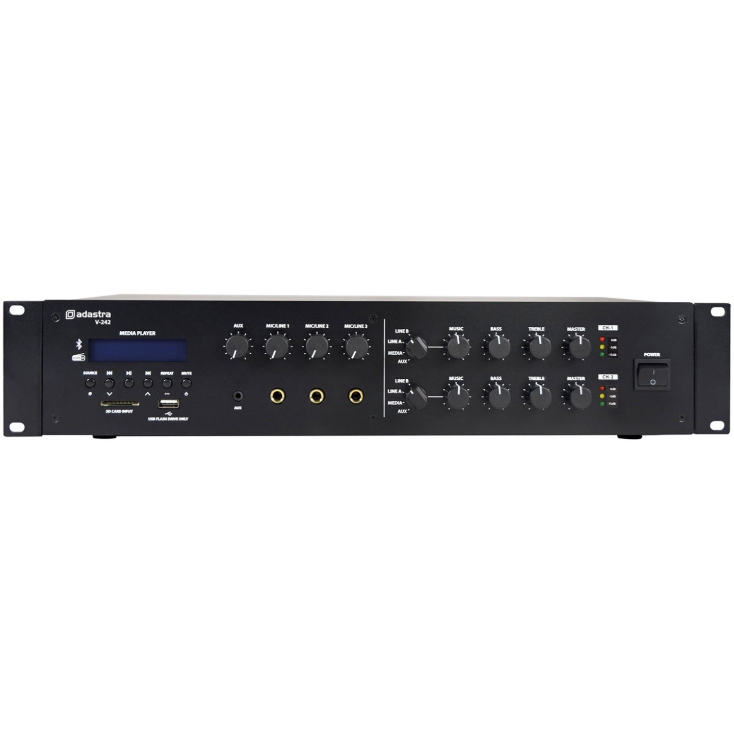 Adastra V-242 100V Amplifier - 953.252UK - 2x240W FM USB SD BT — Buy in Cyprus with Fast Delivery