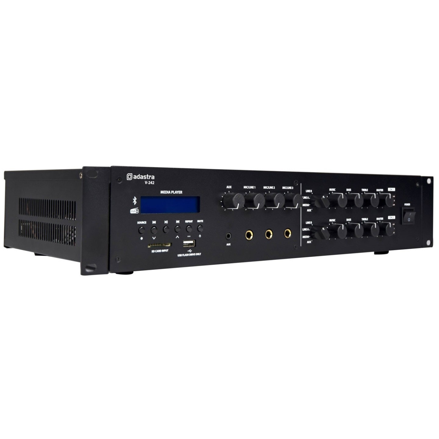 Adastra V-242 100V Amplifier - 953.252UK - 2x240W FM USB SD BT — Buy in Cyprus with Fast Delivery